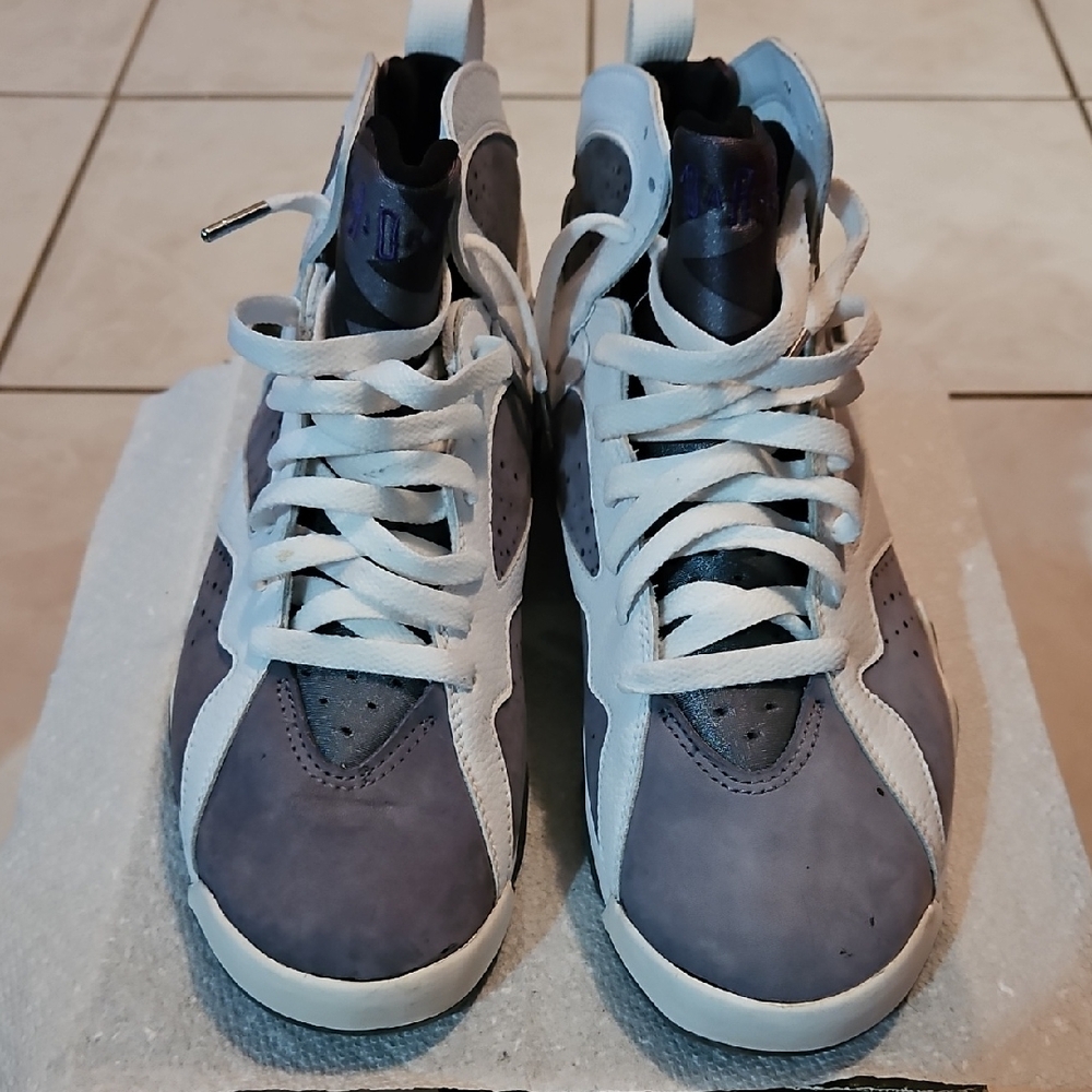 Jordan Retro Sneakers in Gray and White